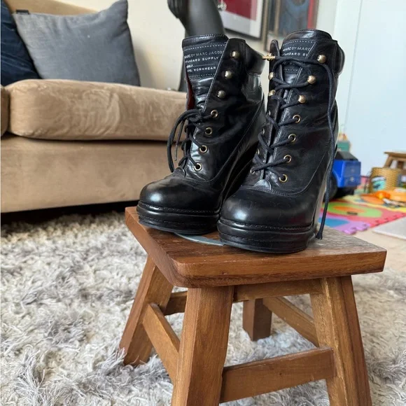 Marc By Marc Jacobs Black Heeled Boots - Picture 4 of 5